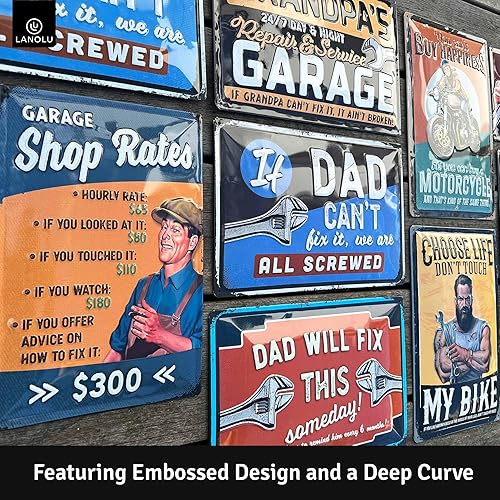 Miniatura 5 de Letrero vintage de mono de cerveza, divertido letrero de barra de metal, grabado en relieve de 12 x 8 pulgadas