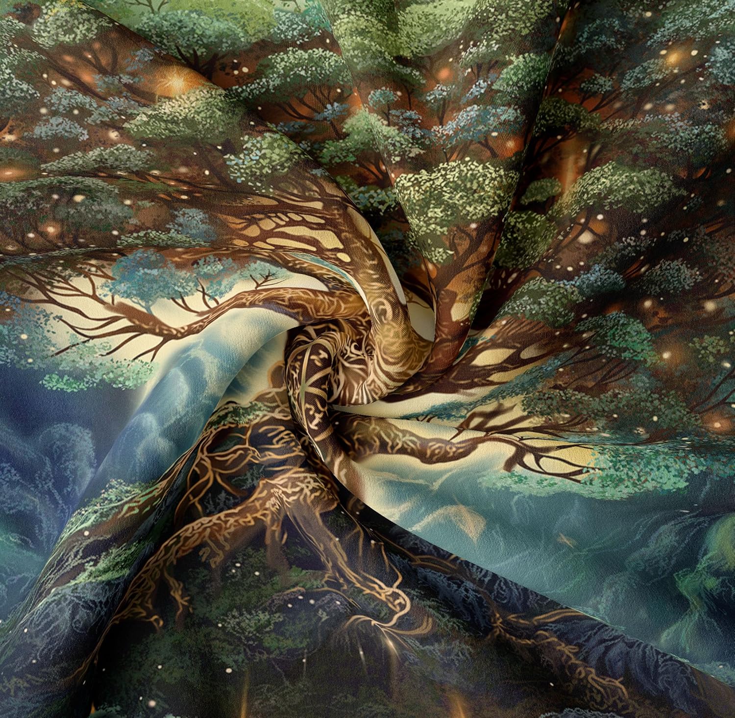 Tapzen Tree of Life Tapestry for Bedroom - Moon Star Galaxy Forest Nature Wall Hanging - Boho Plant Vertical Decor for Living Room Dorm (40 x 30 inches) - Image 4