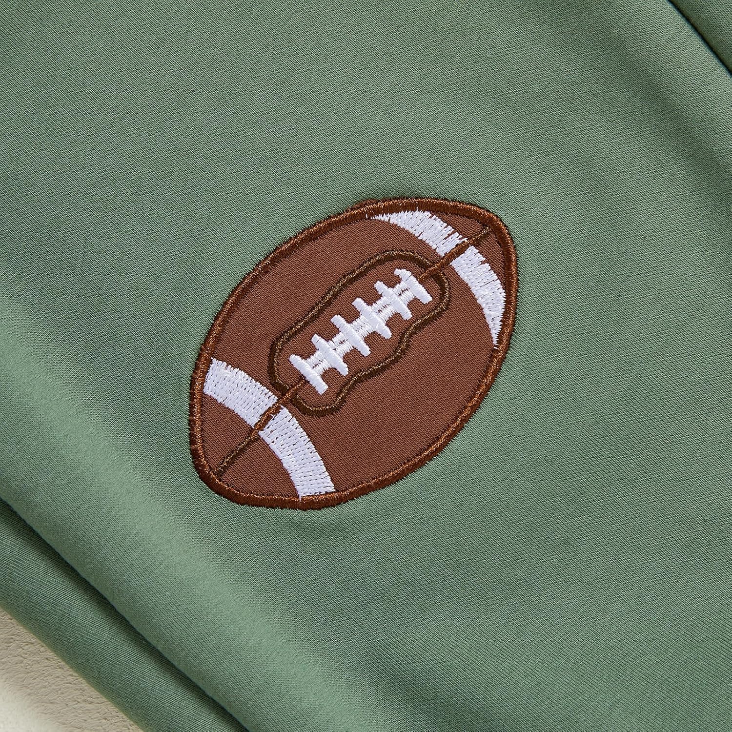 Toddler Baby Boy Football Outfit Embroidered Long Sleeve Sweatshirt Top Pants 2pcs Game Day Fall Winter Clothes - Image 6