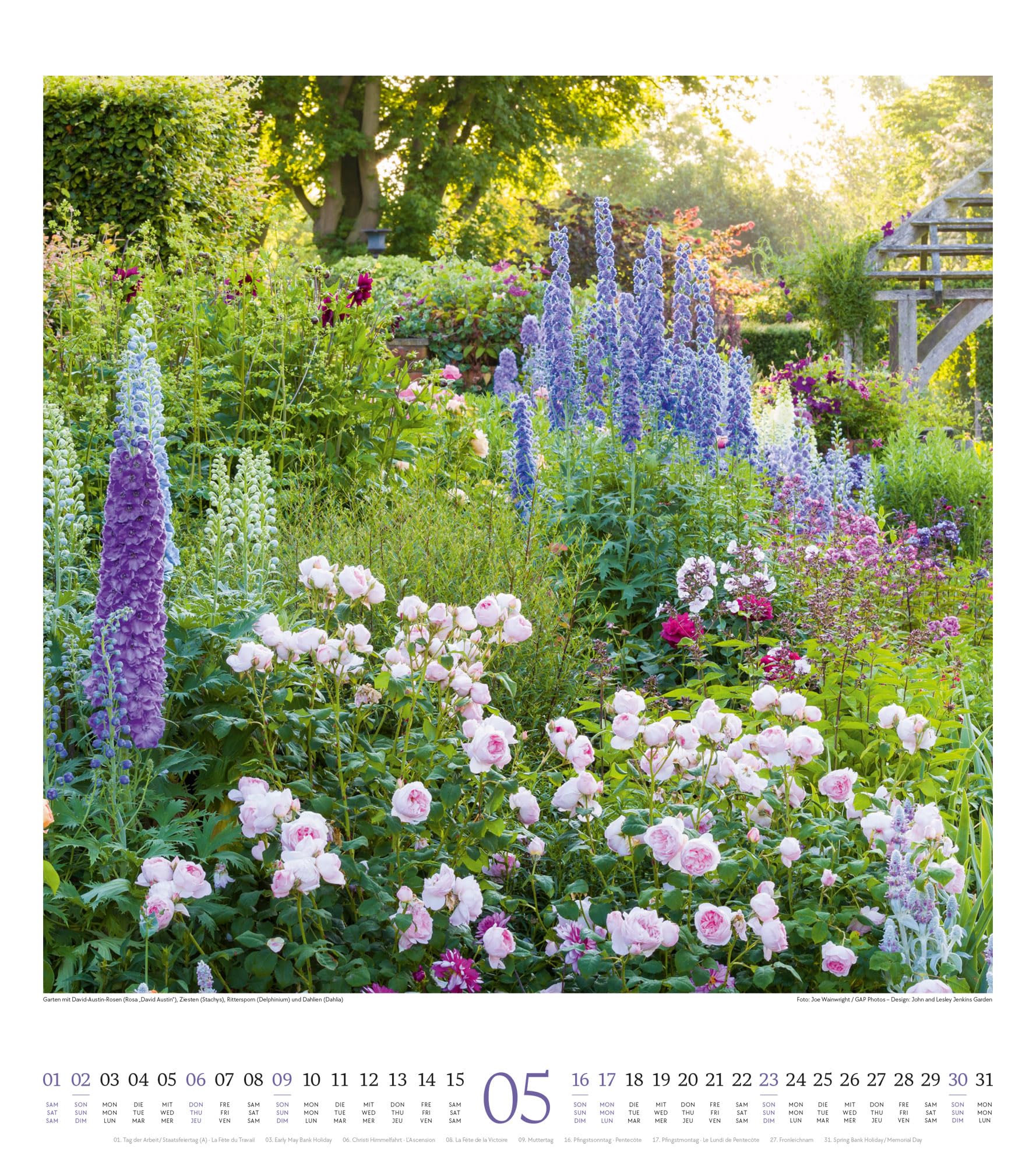 Paradiesische Gärten Kalender 2027 48x54 cm Hochformat Garten-Kalender