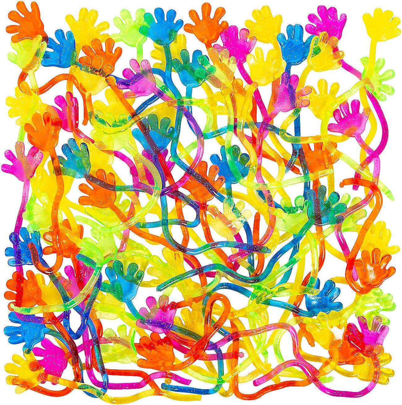 Vinyl Glitter Sticky Hands 1 1/4" (72 count)