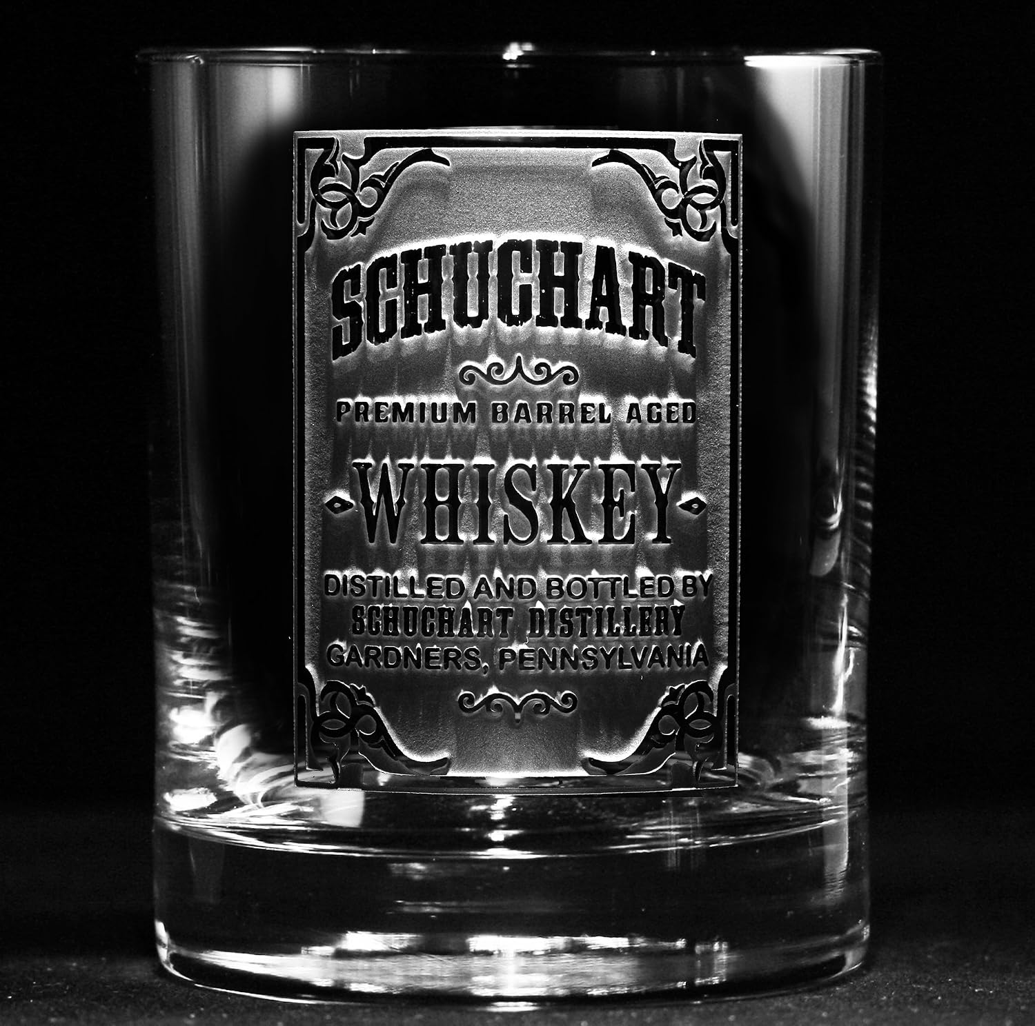 Personalized Whiskey Label Scotch, Bourbon Glass Single Glass