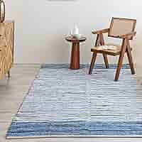 Amazon.com: HOMEMONDE Denim Rag Rug 3'x5' Blue Recycled Soft