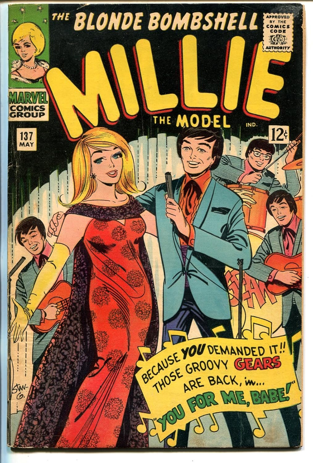 Millie The Model #137 1966-Marvel-Rock 'n' roll story-fashion-paper dolls-VG/FN