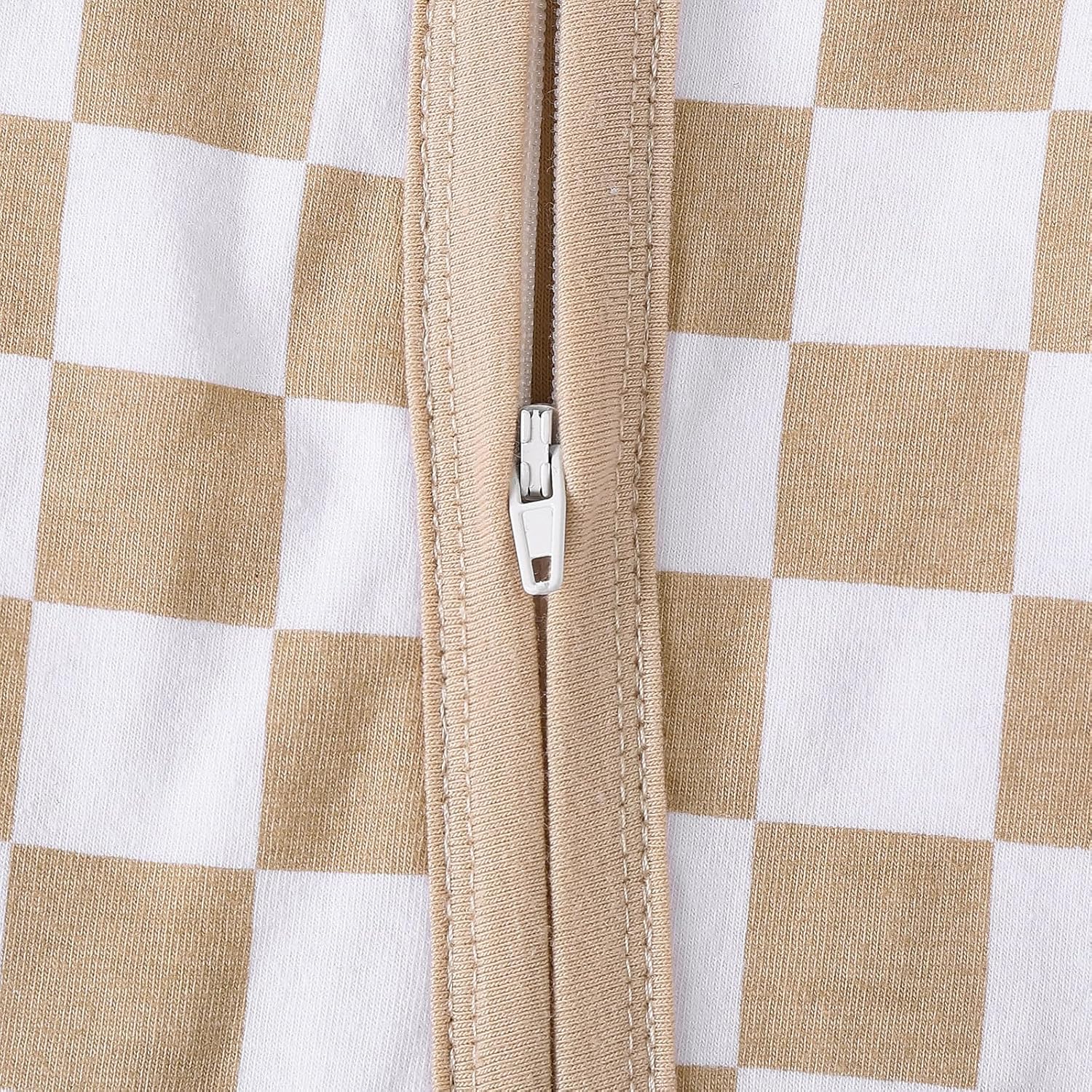 Karuedoo Newborn Baby Boy Girl Clothes Checkered Long Sleeve Zipper Romper Jumpsuit One Piece Bodysuit Fall Winter Outfit - Image 5