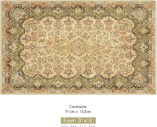 Vista 113 de Alfombras pequeñas de 2 x 3 pulgadas para entrada, alfombra bohemia verde para baño, pasillo, alfombra de cocina vintage, antideslizante, lavable