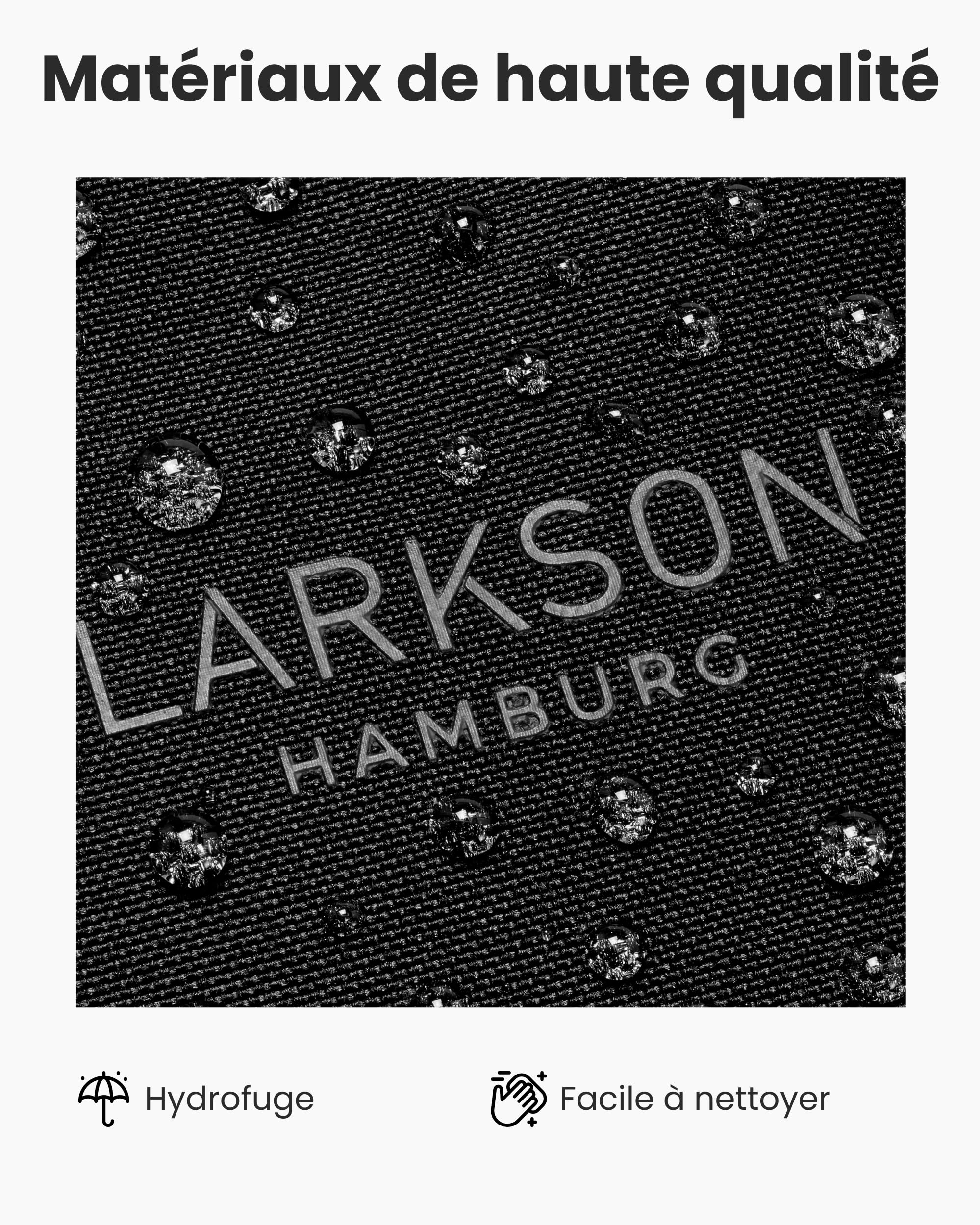 Larkson Sac de Transport pour Chien Noir - Frida - Sac à Bandoulière Pliable pour Petits et Moyenne Chiens & Chats jusqu'à 10 kg - Utilisable comme Panier pour l'Extérieur & Les Voyages