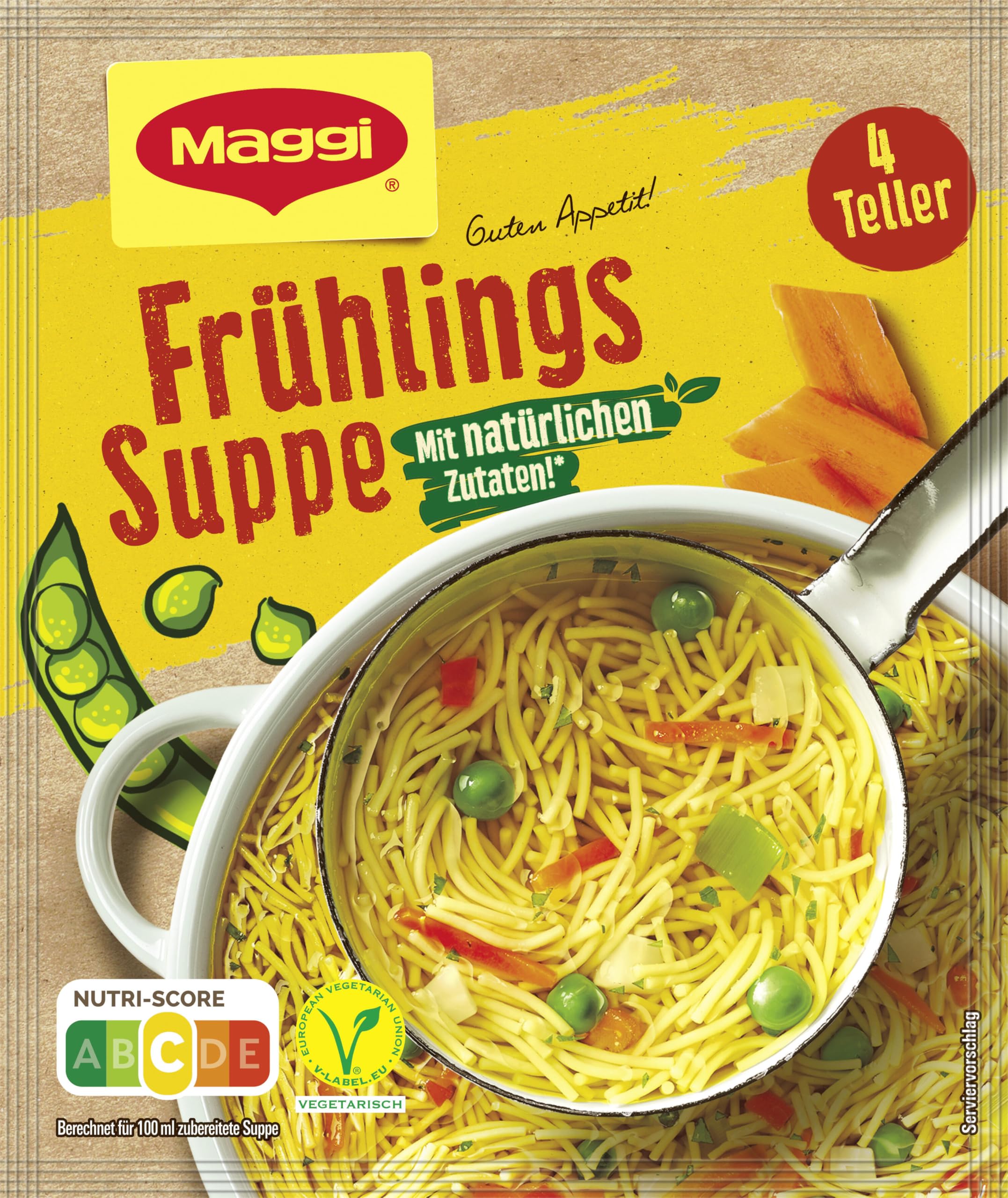 Maggi Guten Appetit, Frühlings Suppe, 63g Beutel, ergibt 4 Teller, 1er Pack (1 x 62g)
