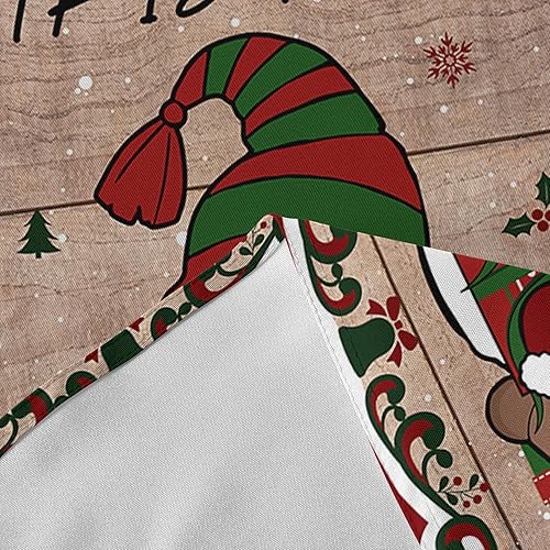Miniatura 7 de Farmhouse Gnomes Round Tablecloth Waterproof & Stainproof Tablecloths, Wipeable Table Cloth Wrinkle-Free for DiningPartyWedding Christmas Wooden