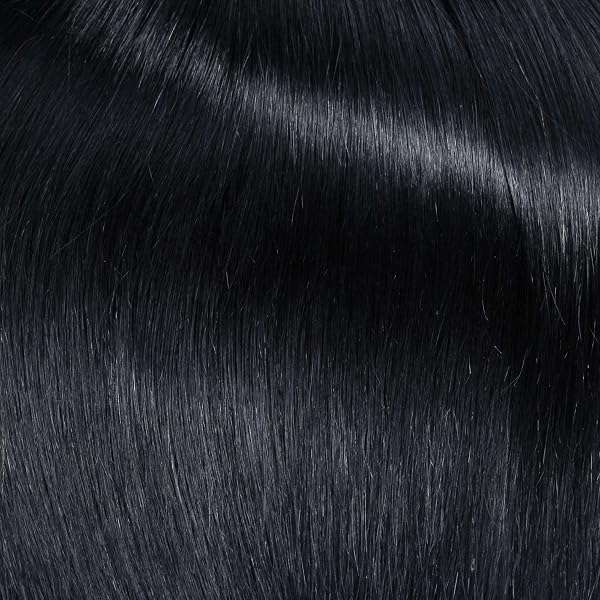 hair2heart Microring Extensions Echthaar Gewellt - 25 Strähnen 1g 50cm 2/0 schwarz - 2