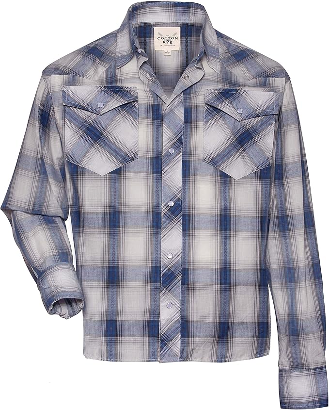 Cotton & Rye Outfitters Herren Men's Full Make Western Shirt Button