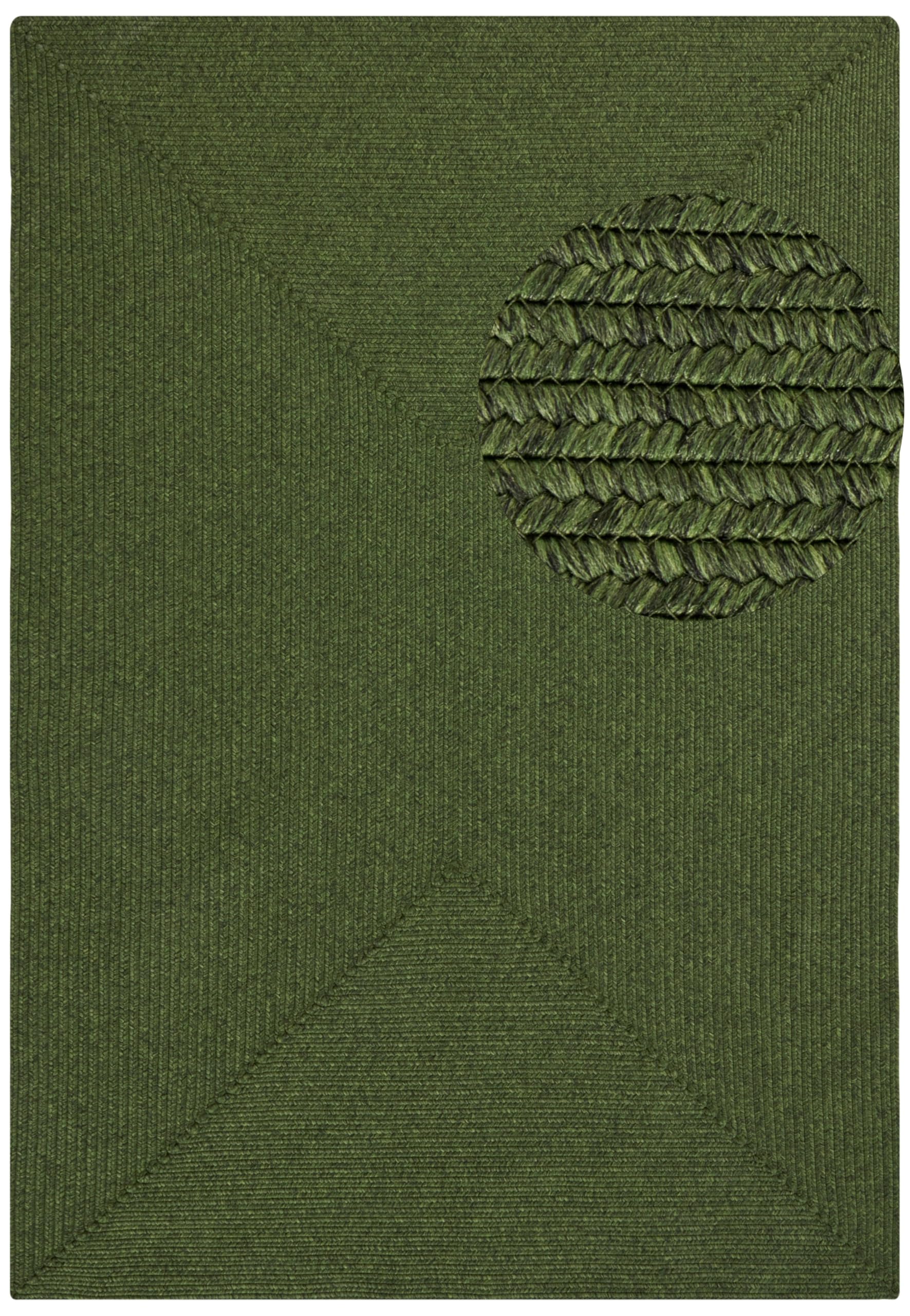 NORTHRUGS Tapis d'extérieur Trenzado - Design Moderne - Pliant - Aspect Fait Main - pour Balcon, terrasse, Jardin, Salon, Salon, Salon, Durable, Durable, Facile d'entretien - Vert - 160 x 230 cm