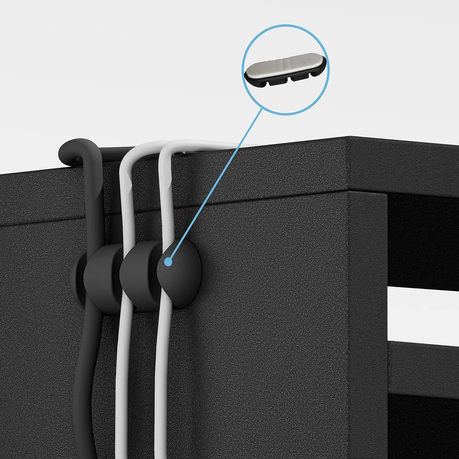 Super Sale 🛒 BAMEOS Monitor Stand Computer Riser Desk Organizer Stand Desktop Printer Stand for Laptop Computer Storage Shelf & Screen Holder 16.5 inches with Cable Management Phone Holder