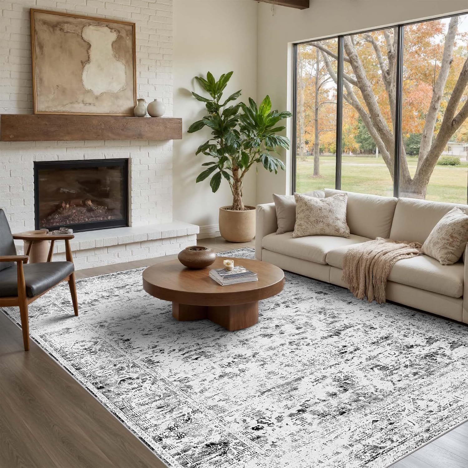 Washable 4x6 & 5x6 Area Rugs (5 colors/designs)