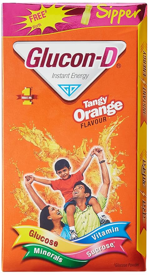 Glucon-D Instant Energy - 1 kg (Orange) with Free Sipper Bottle