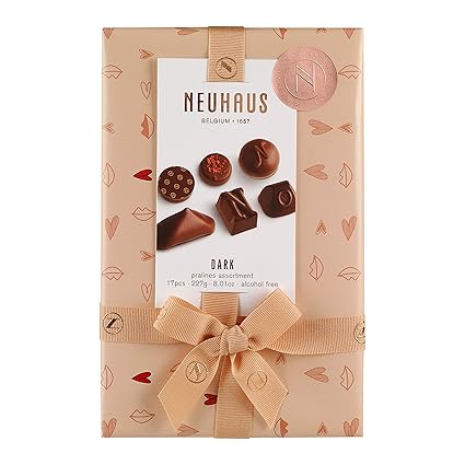 Amazon Com Neuhaus Belgian Dark Chocolate Pralines Assortment Ballotin 1 2 Lb Premium Chocolate Gift Ballotin Box Gourmet Dark Chocolate Assortment 20 Count Everything Else