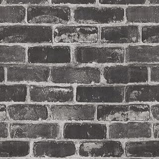 AMIGO Papel Vinilo Autoadhesivo 3D con Efecto Ladrillo Vintage Gris - Panel Decorativo Extraíble para Paredes, Dormitorios y Más - Fácil de Instalar (Despegar y Pegar) 44.5x300cm