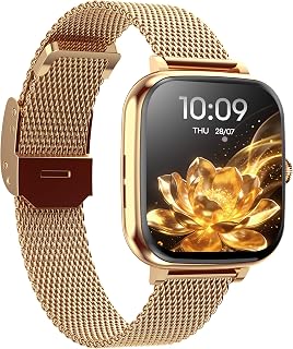 Fastrack Fastrack Noir Rizz Smart Watch for Women with 1.72" inch Ultra HD Display,Womens Health,AI Watchface & AI Chat,Functional Crown,24/7 Health Suite,BT Calling,IP68,Additional Silicone Strap- Rose Gold