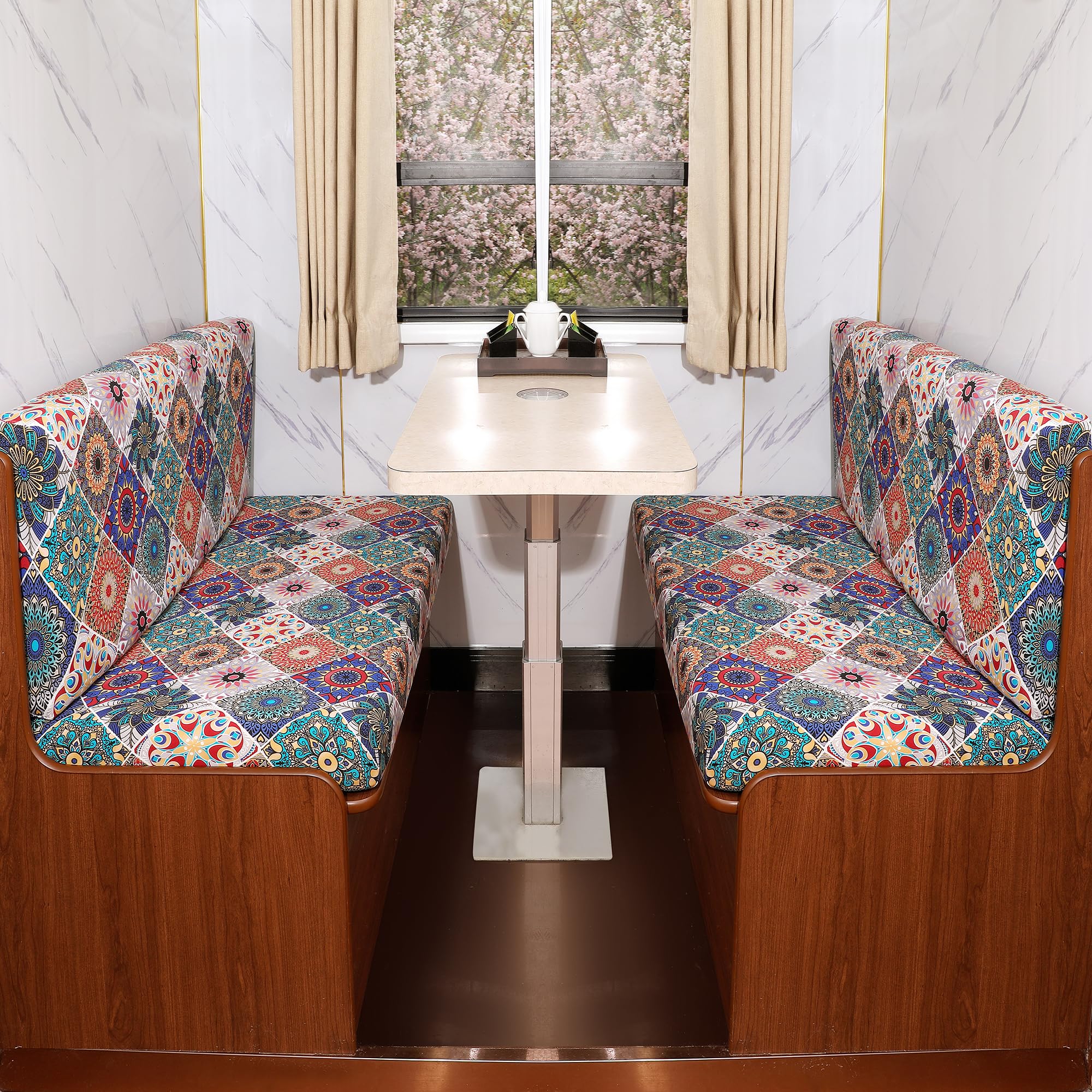 Camper Couch Cover Rv Dinette Cushion Covers Set Of Gothic Sun