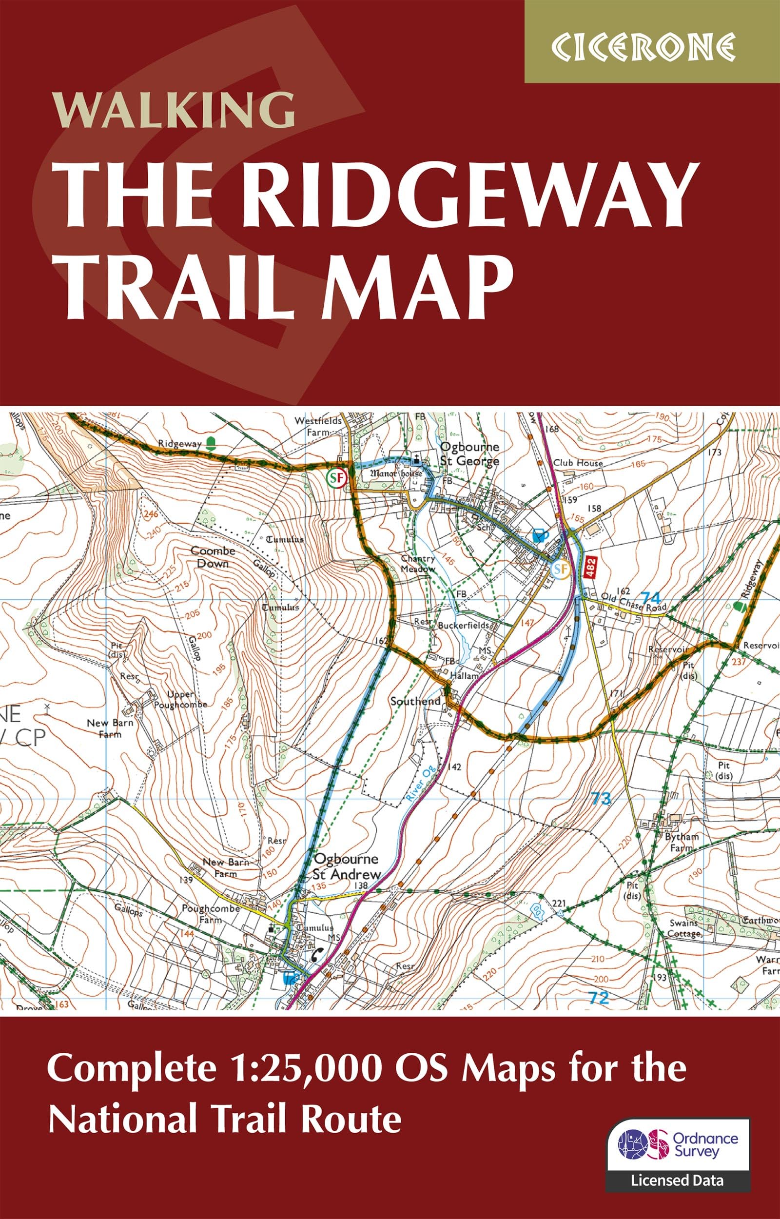 The Ridgeway Trail Map: Complete 1:25,000 OS Maps for the National Trail Route (Cicerone National Trail Maps)