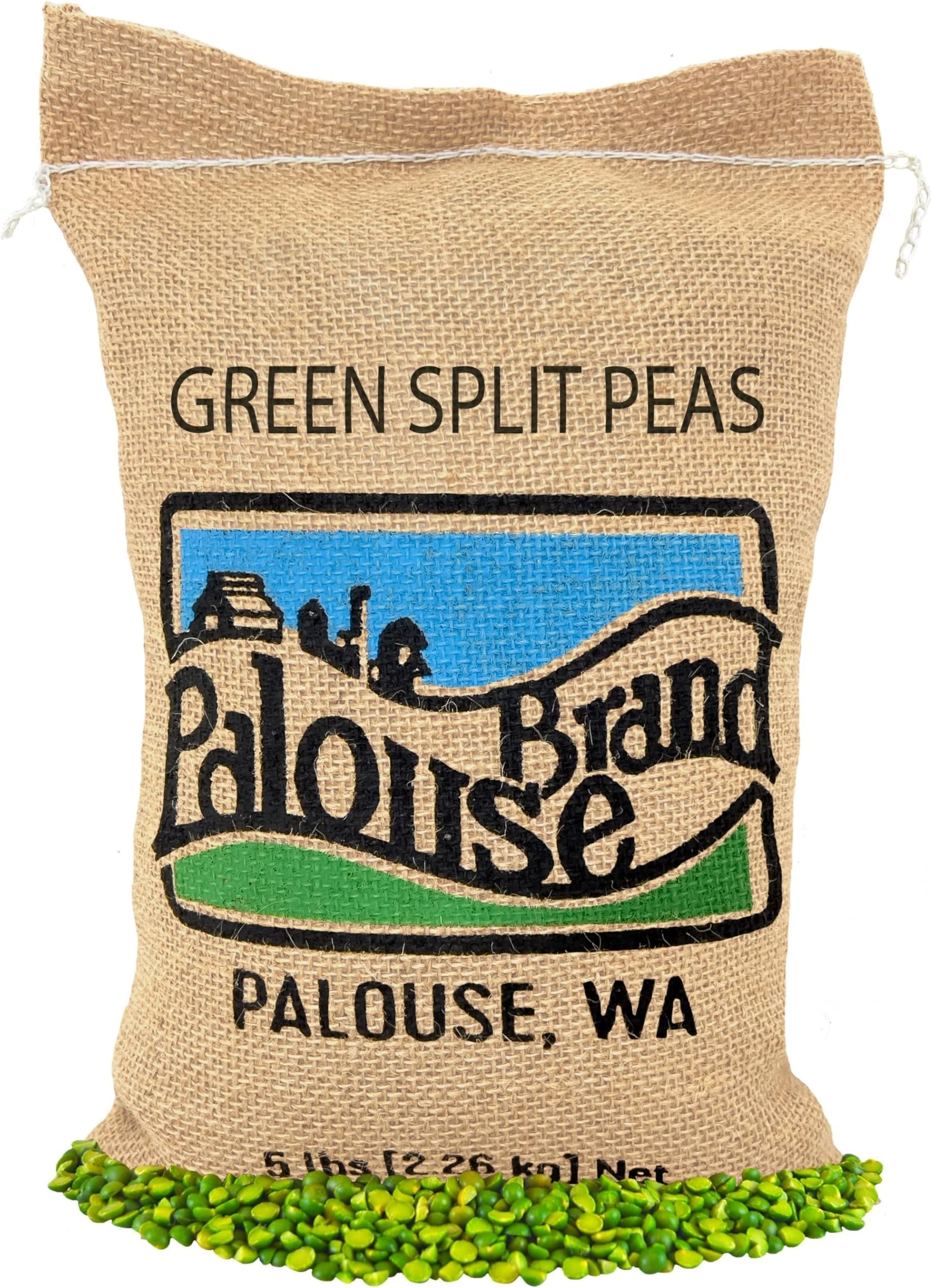 Green Split Peas | 100% Desiccant Free | 2.26 KG | Non-GMO | 100% Non-Irradiated | Kosher | Family Farmed | Burlap Bag