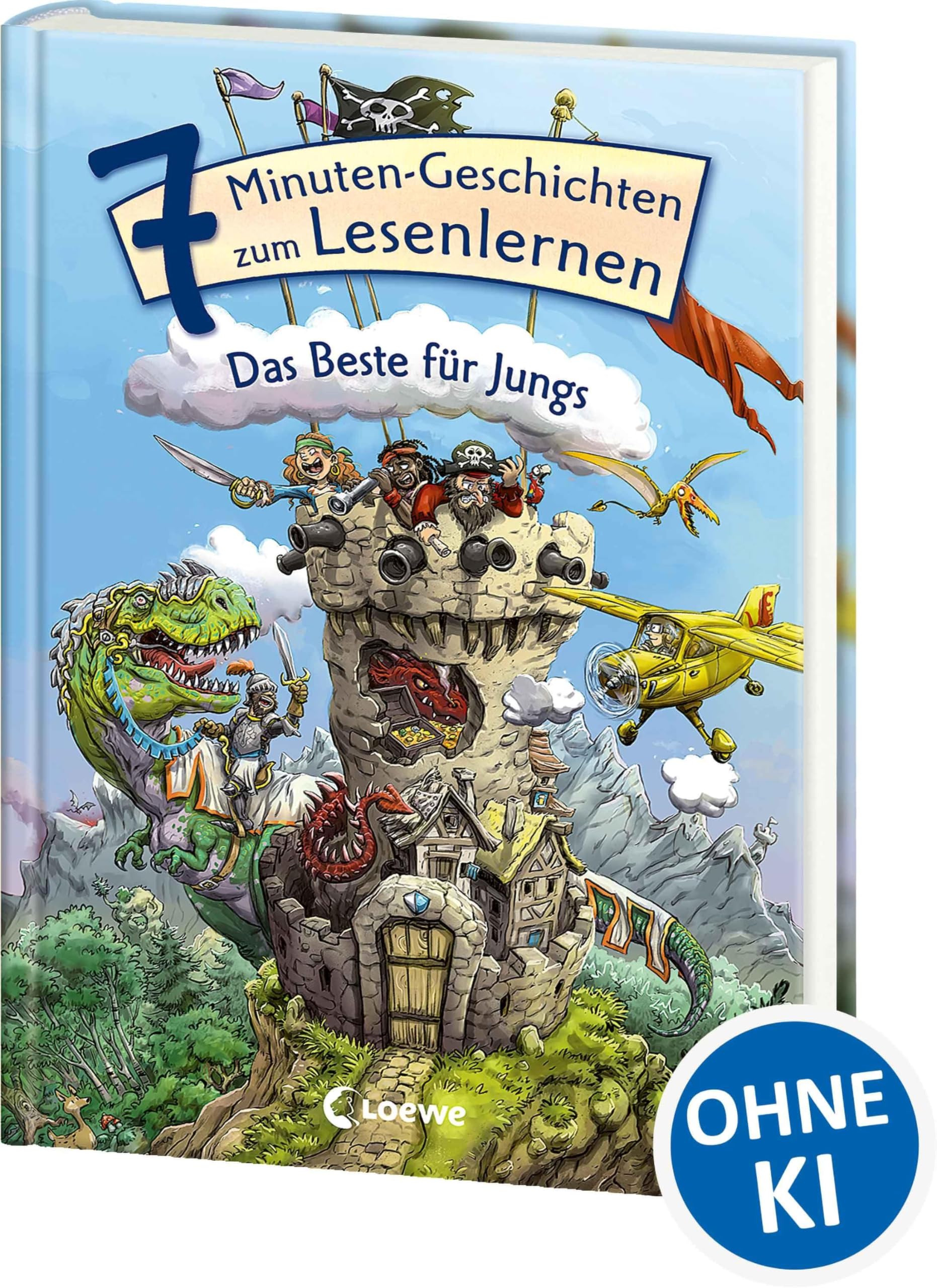 Leselöwen - Das Original - 7-Minuten-Geschichten zum Lesenlernen - Das Beste für Jungs: Erstlesebuch für Kinder ab 6 Jahre
