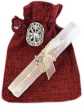 SIMBOLIKS Vegvísir Celtic Ring Helm of Awe Norse Mythology Viking Runes Pagan Pagen Celtic Compass Amulet Protection Stainless Steel Adjustable Viking Runes Jewelry Gift for Women