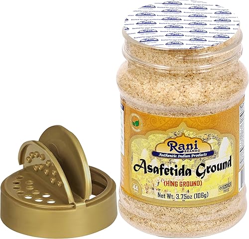 Vista 45 de Rani Asafetida (Hing) Molida de 3.75 oz (106 g) Apto para gluten, tarro de PET ~ Todo natural Sin sal Vegano Sin OMG Especias indias
