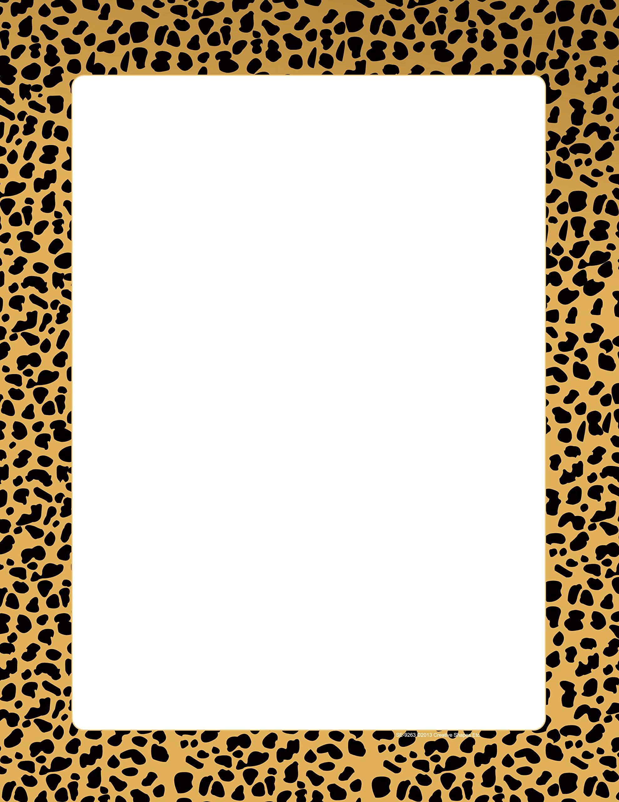 Cheetah Designer Paper- 50 Sheet Pkg. Great for Flyers, Writing Letters, Safari, Invitations, Flyers or Office Notes, Invitations & Printing Supplies