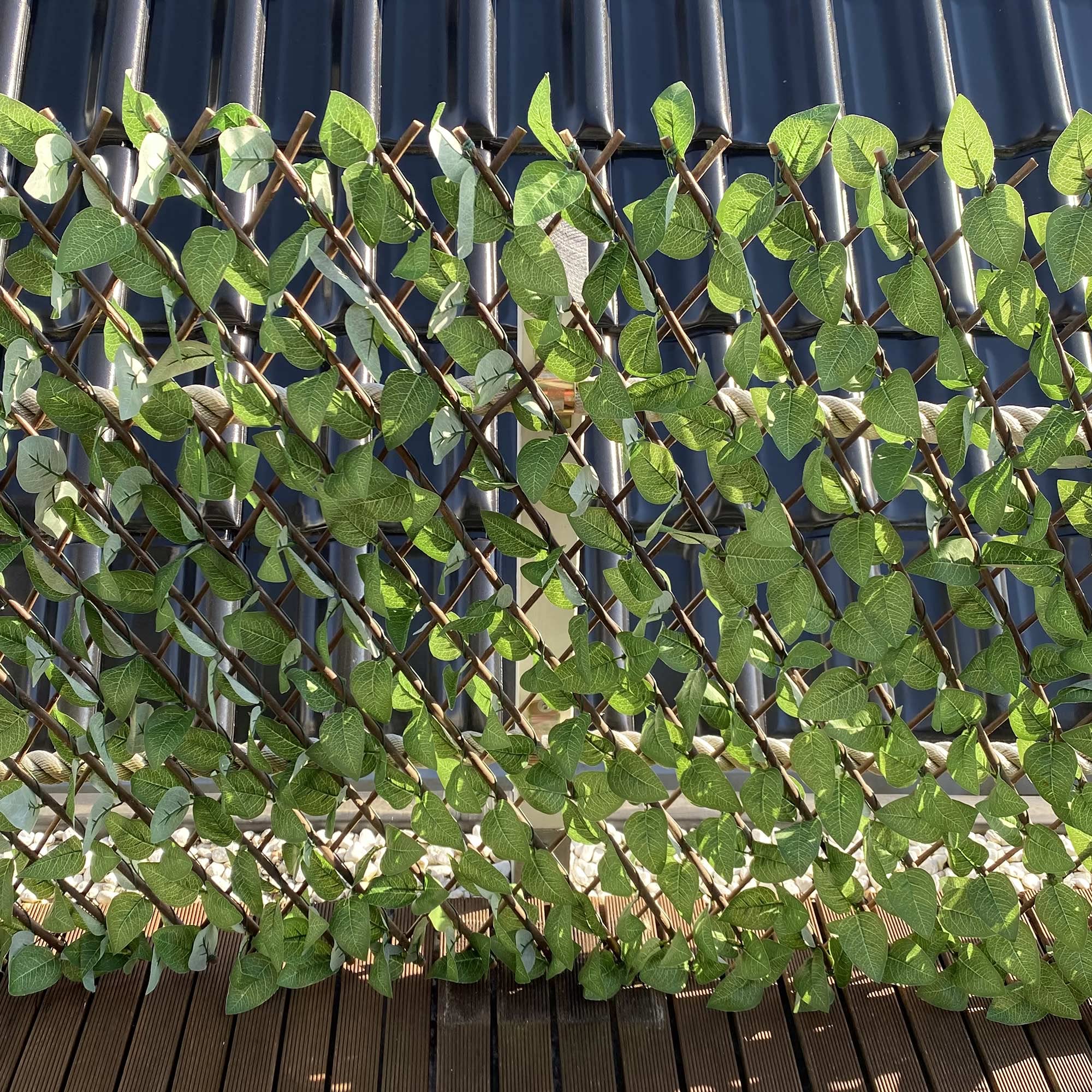 UNUS Rankgitter mit Blättern, verstellbar max. 100 x 200 cm