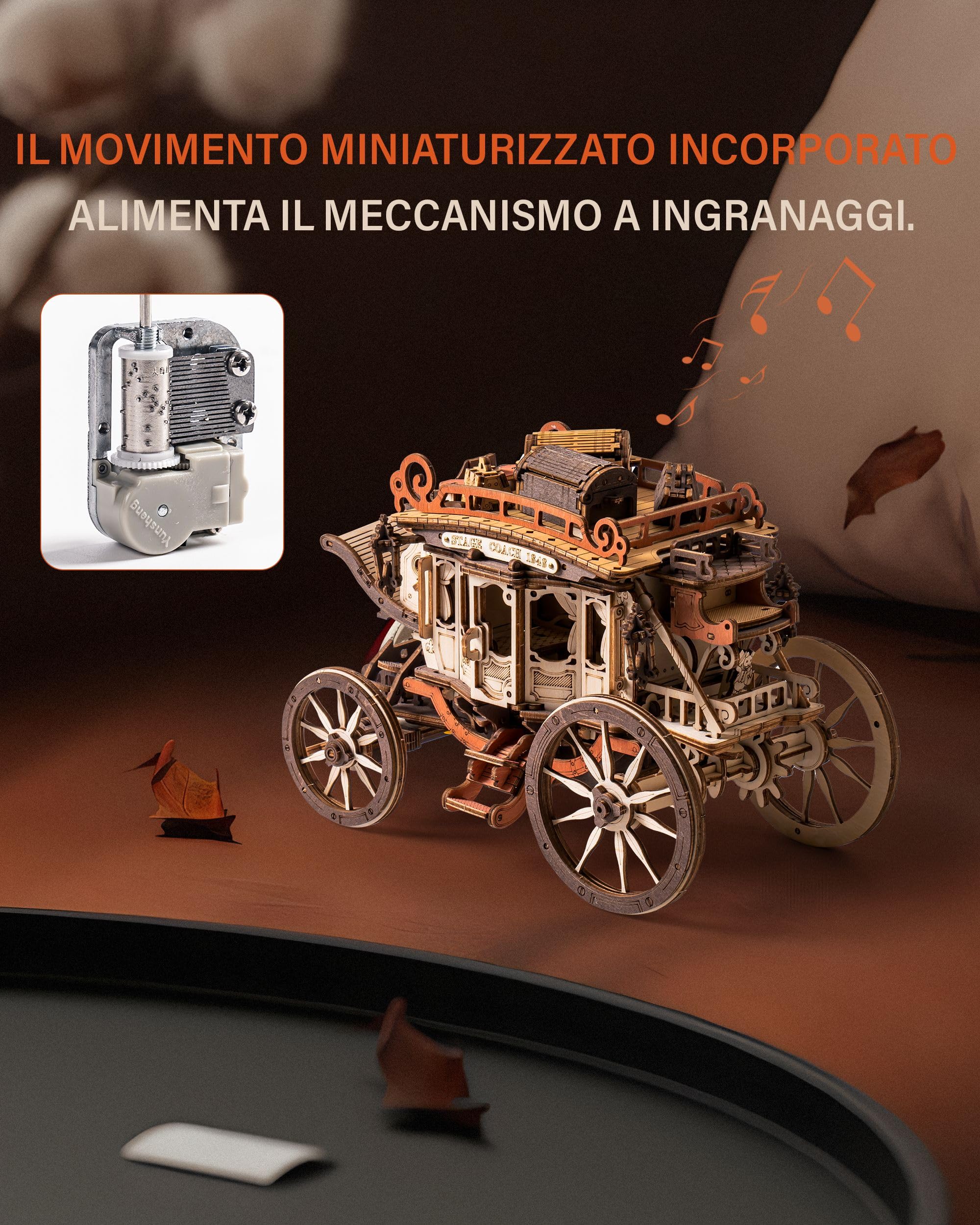 ROBOTIME Puzzle 3D Legno Carillon, Modellismo da Costruire Adulti, Regali per Adolescenti