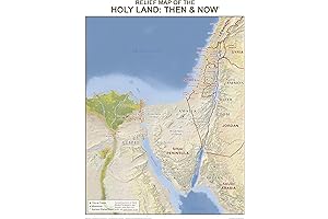 Relief Map of the Holy Land: Then and Now Wall Chart