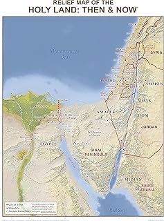 Relief Map of the Holy Land: Then and Now Wall Chart