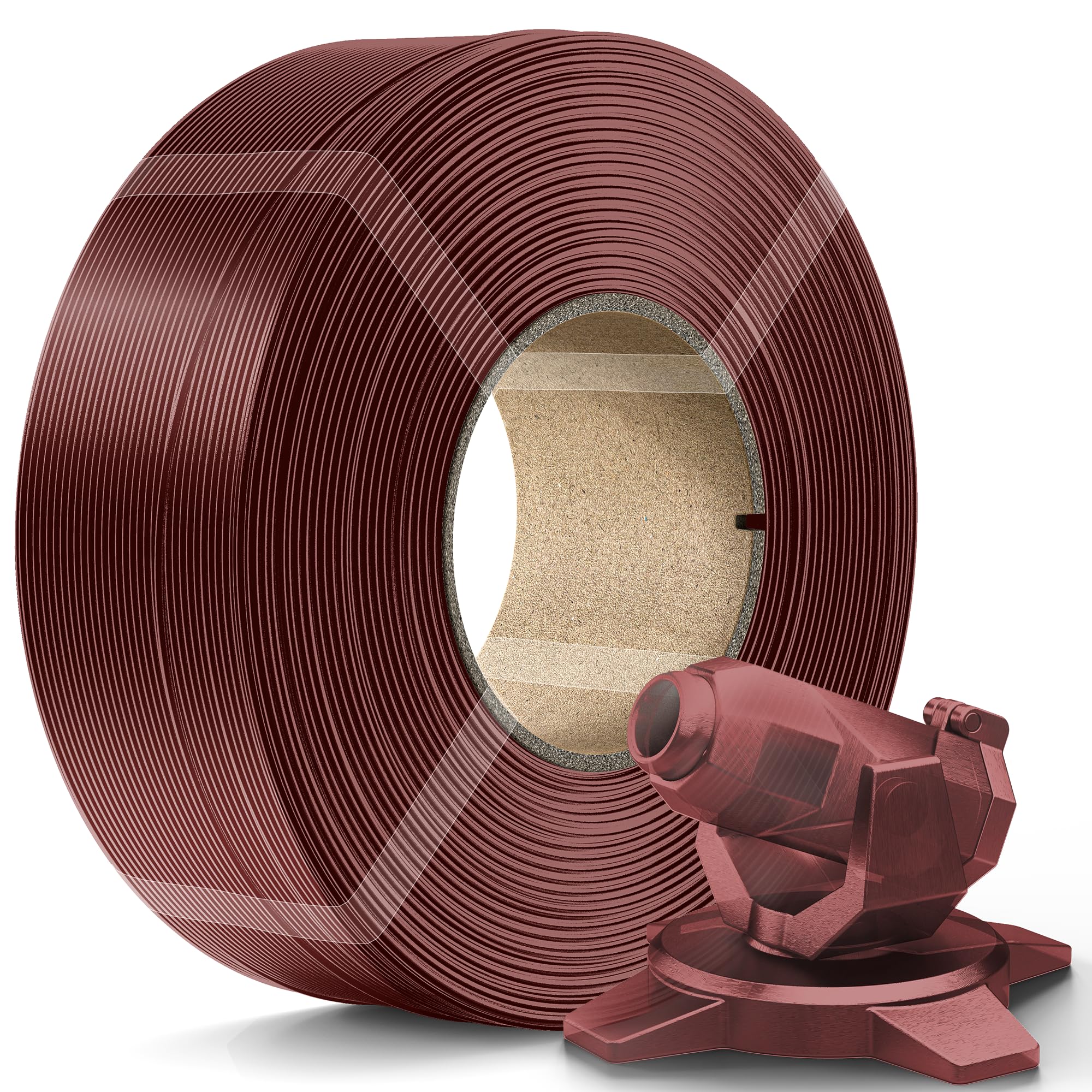 Creality PETG Filament Refill 1.75mm 3D Printer Filament, 1kg (2.2lb) Refilament for Bambu Lab Reusable Spool, Dimensional Accuracy ±0.03mm, Transparent Wine Red