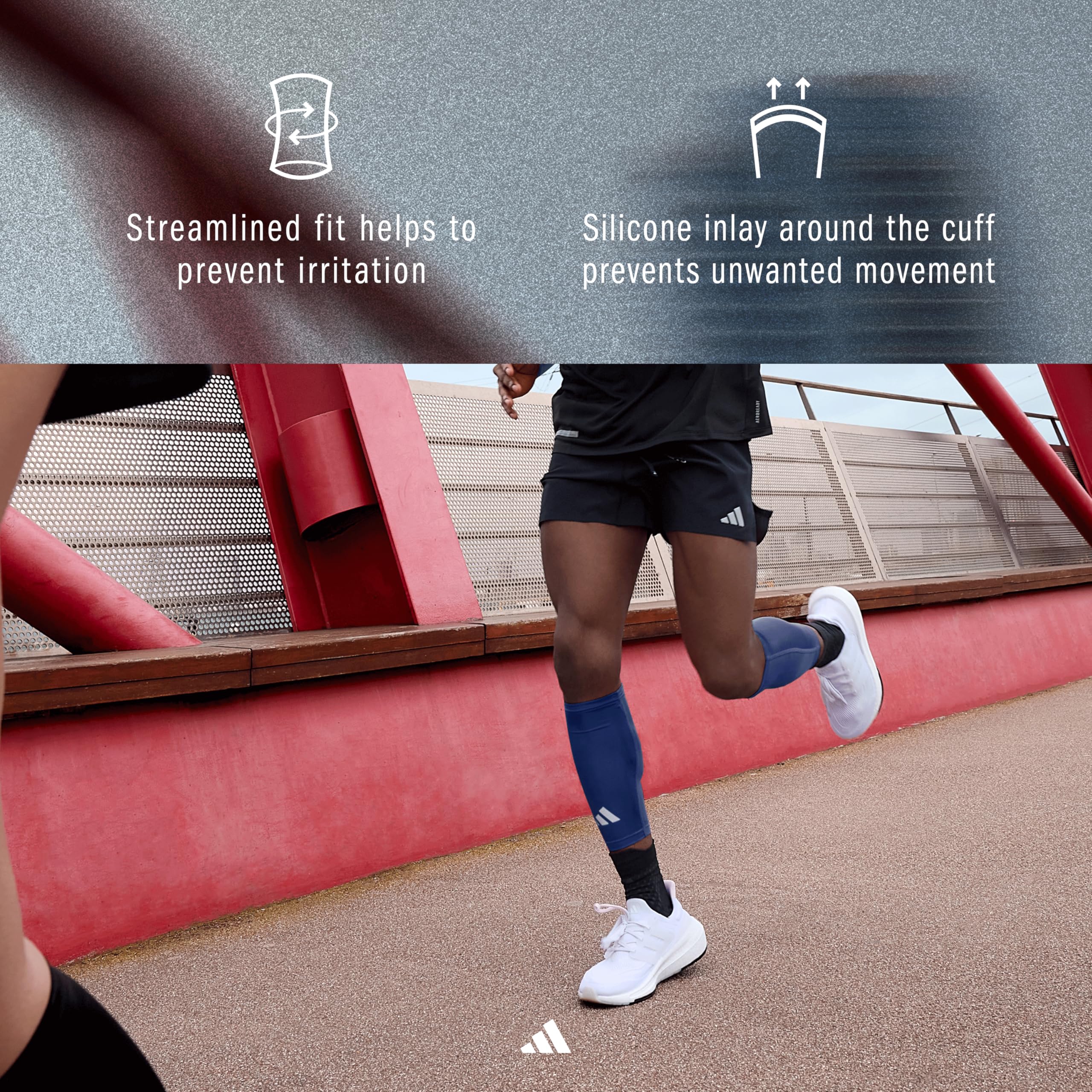 adidas Climacool kompresyjne bandaże na łydki, królewski błękit, rozmiar L/XL