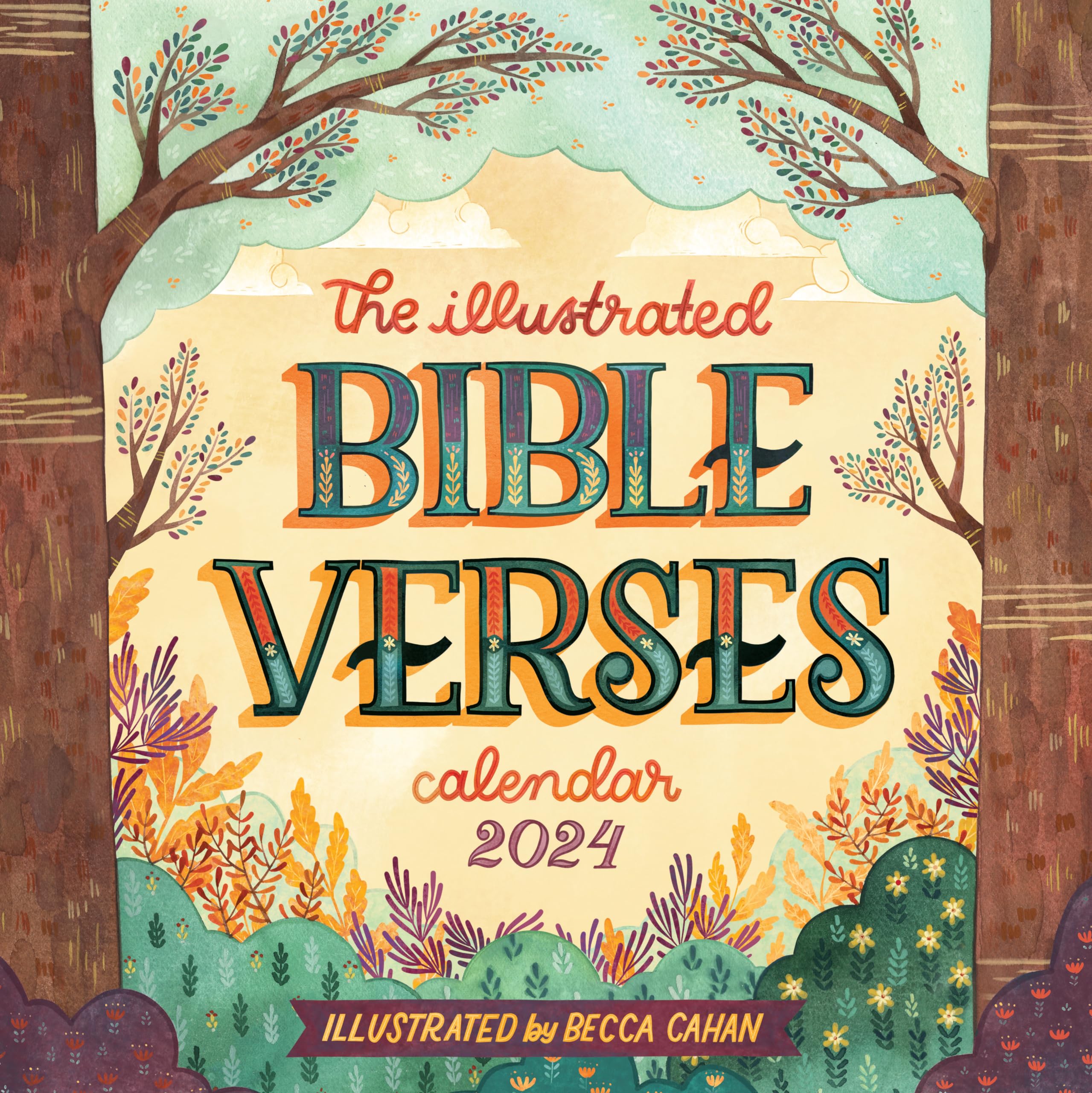 Illustrated Bible Verses Wall Calendar 2024: Timeless Wise Words of the Bible