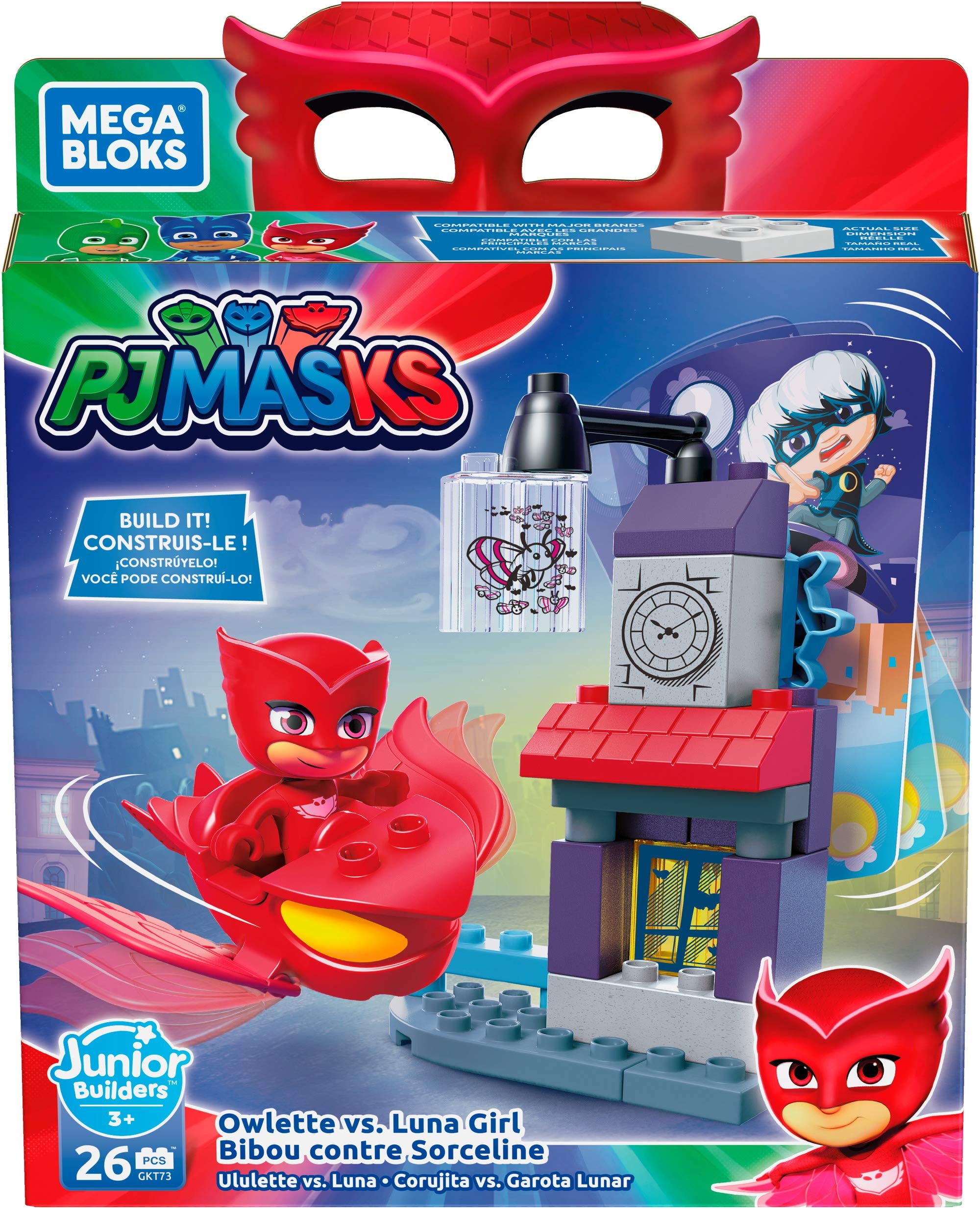 Mega Bloks PJ Masks Owlette vs. Luna Girl with Building Blocks