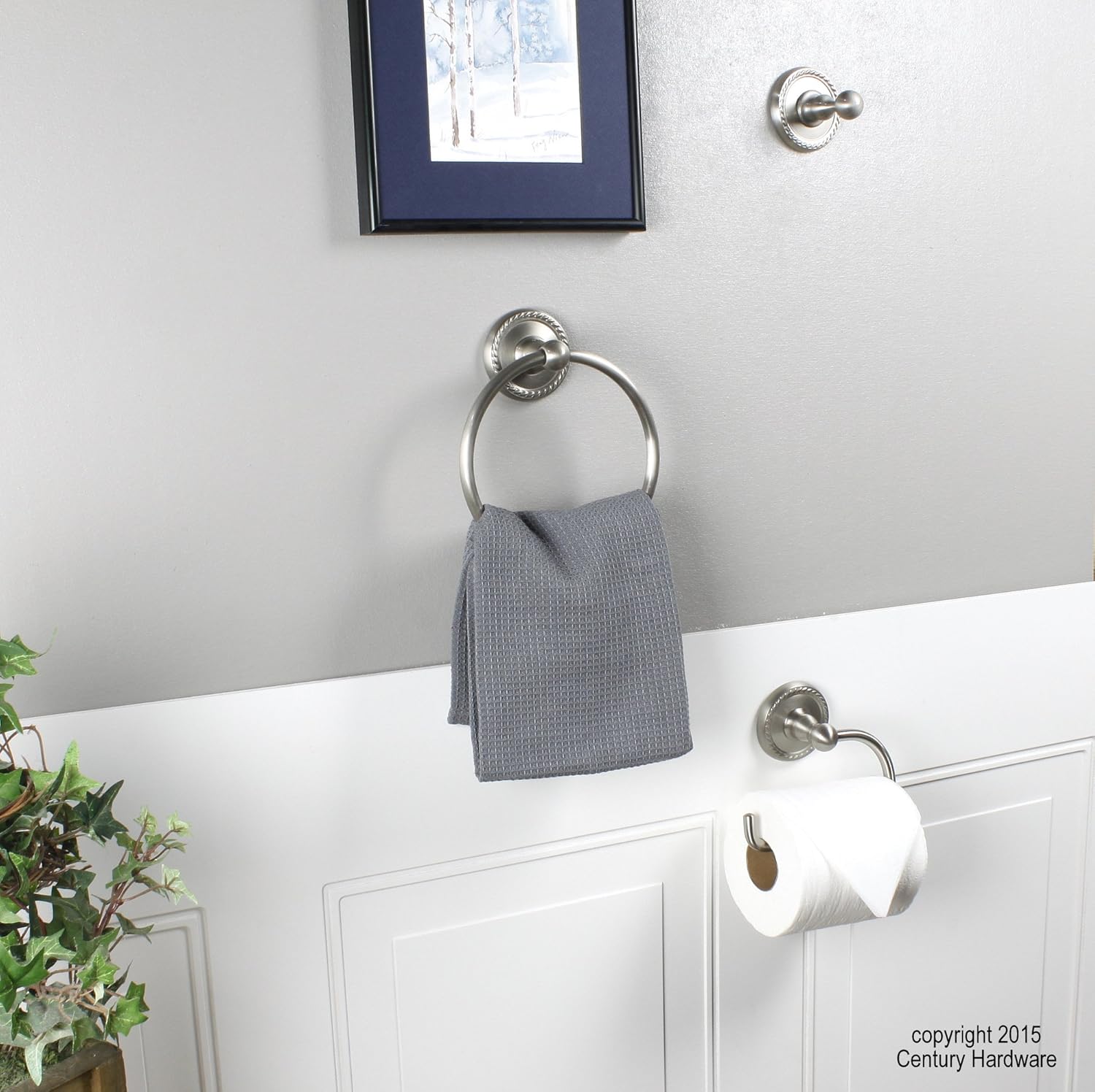 Century Aria 6-3/8" Towel Ring (Satin Nickel) 81320-15