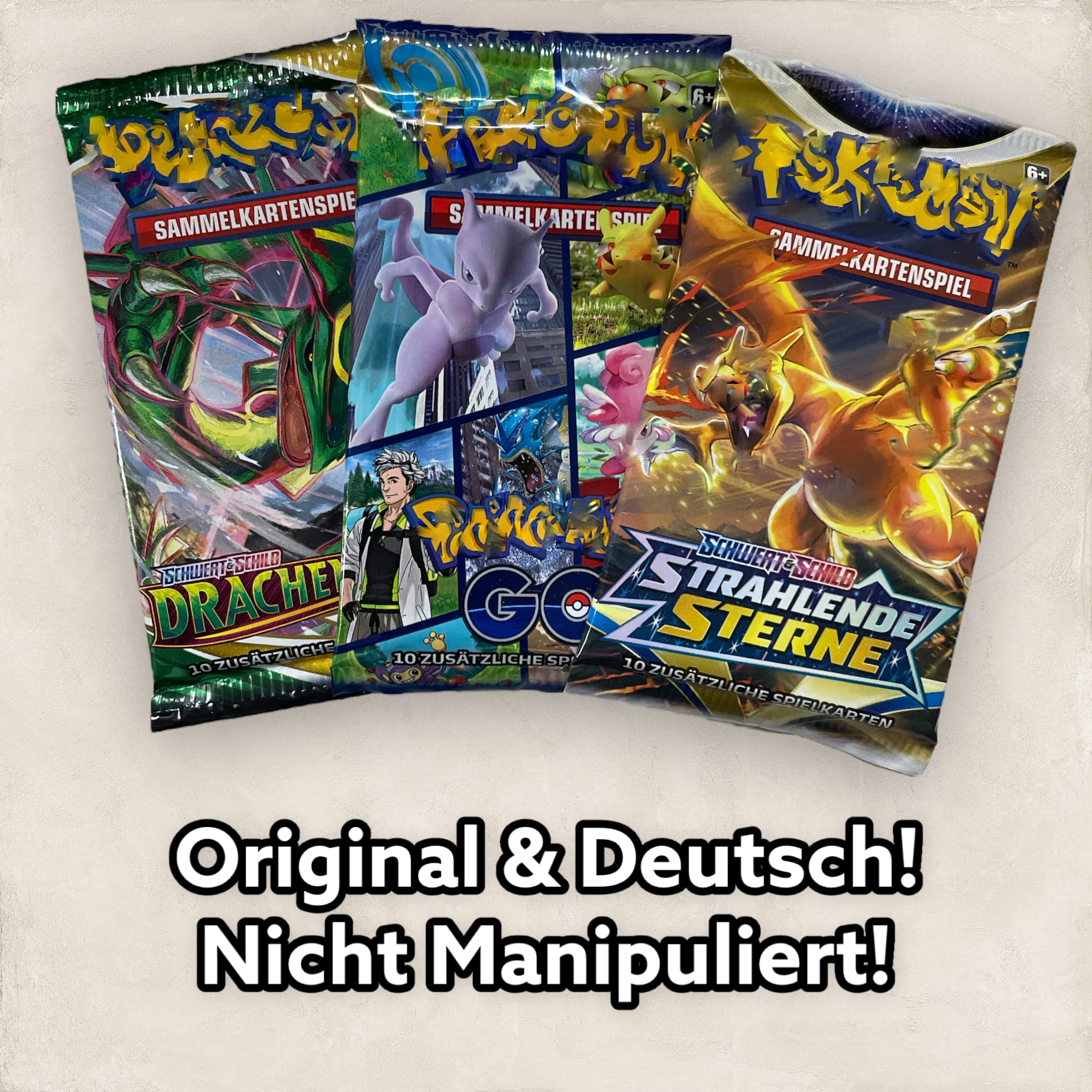Pokemon Booster Packs 3 German Pokemon Booster Packs Original Mystery  Pokémon Booster Packs Trading Cards + Heartforcards® Shipping Protection :  Amazon.co.uk: Toys & Games