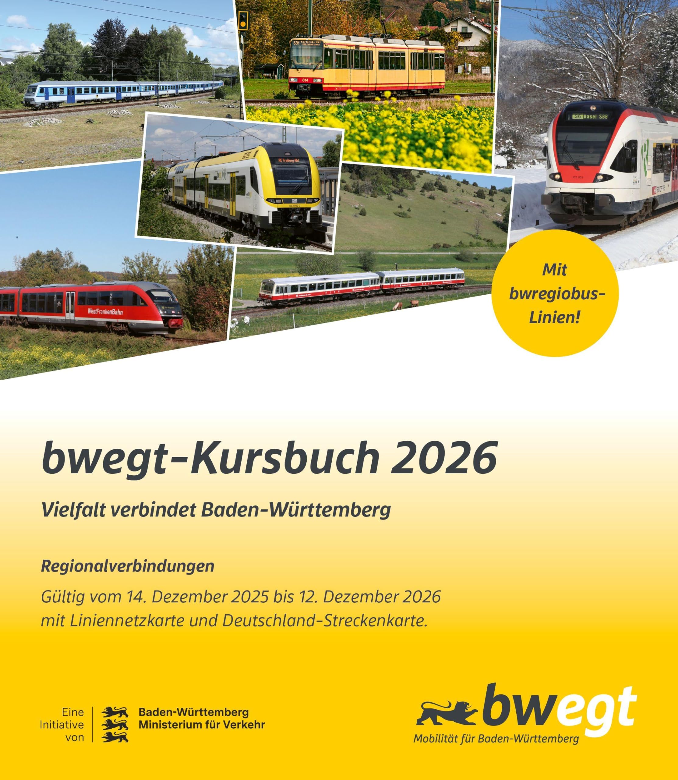 bwegt-Kursbuch Baden-Württemberg 2026: Vielfalt verbindet Baden-Württemberg
