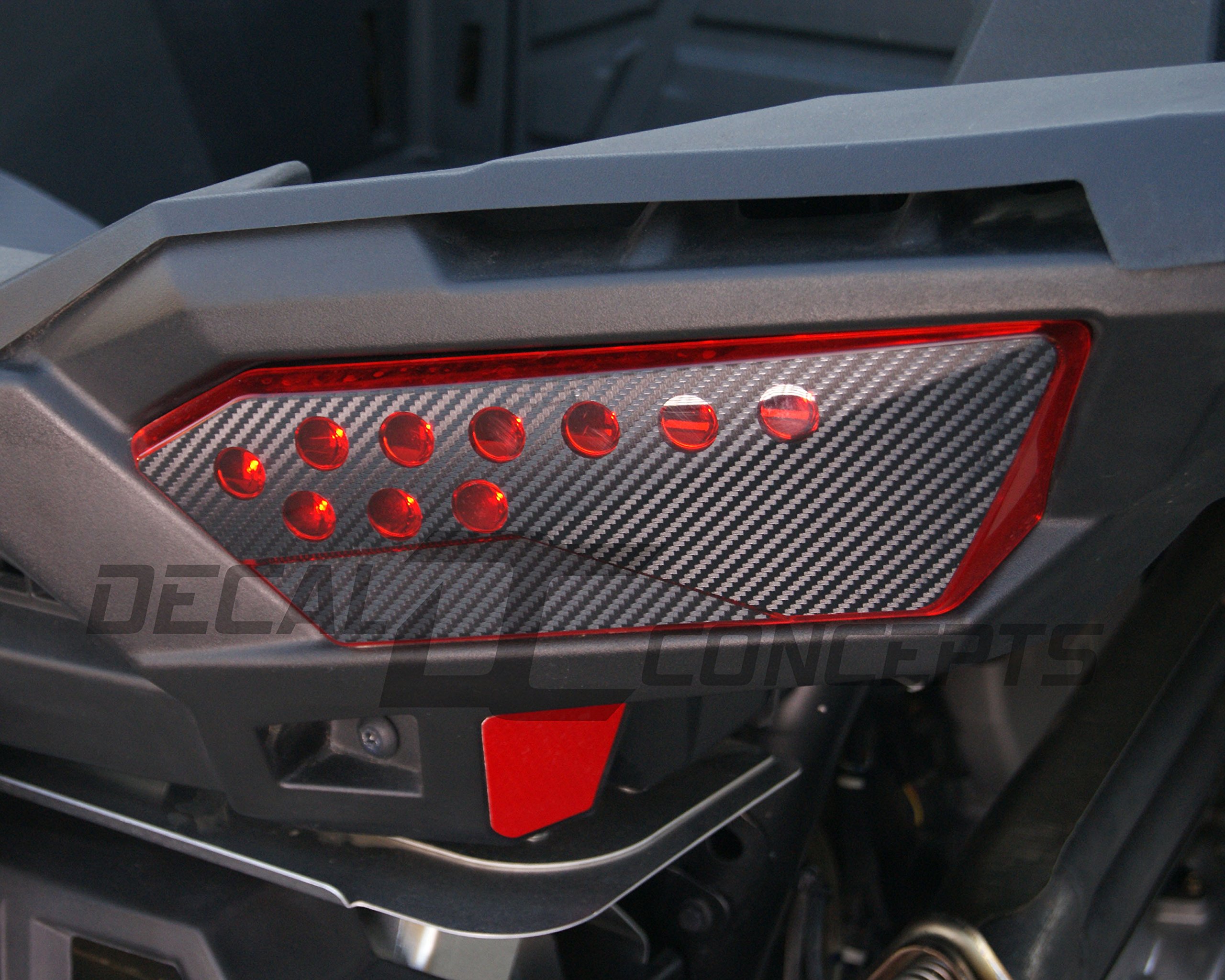 Decal Concepts Carbon Fiber Tail Light Decal kit - Fits RZR 1000 (2014-2016)