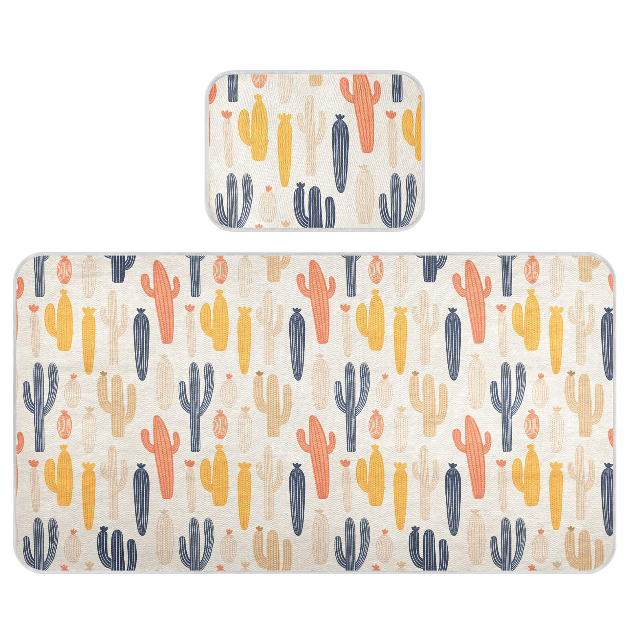 Takiito Desert Cacti Baby Cooling Mattress Pad, Soft & Breathable Cooling Mat Keep Baby Cool in Summer 28x52 in, Nursery Essential