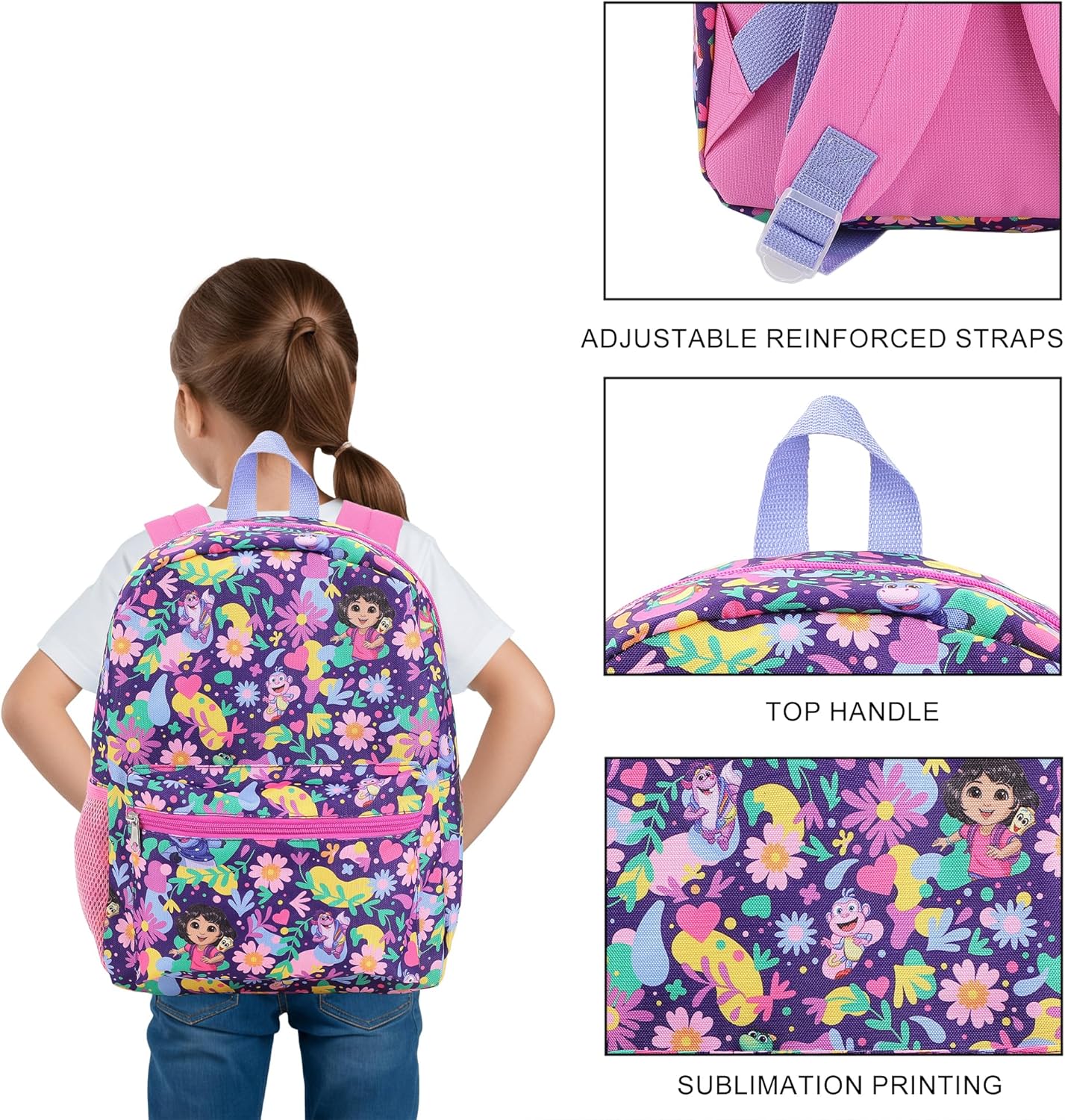 Dora the Explorer 14" Kid's Backpack For School And Travel