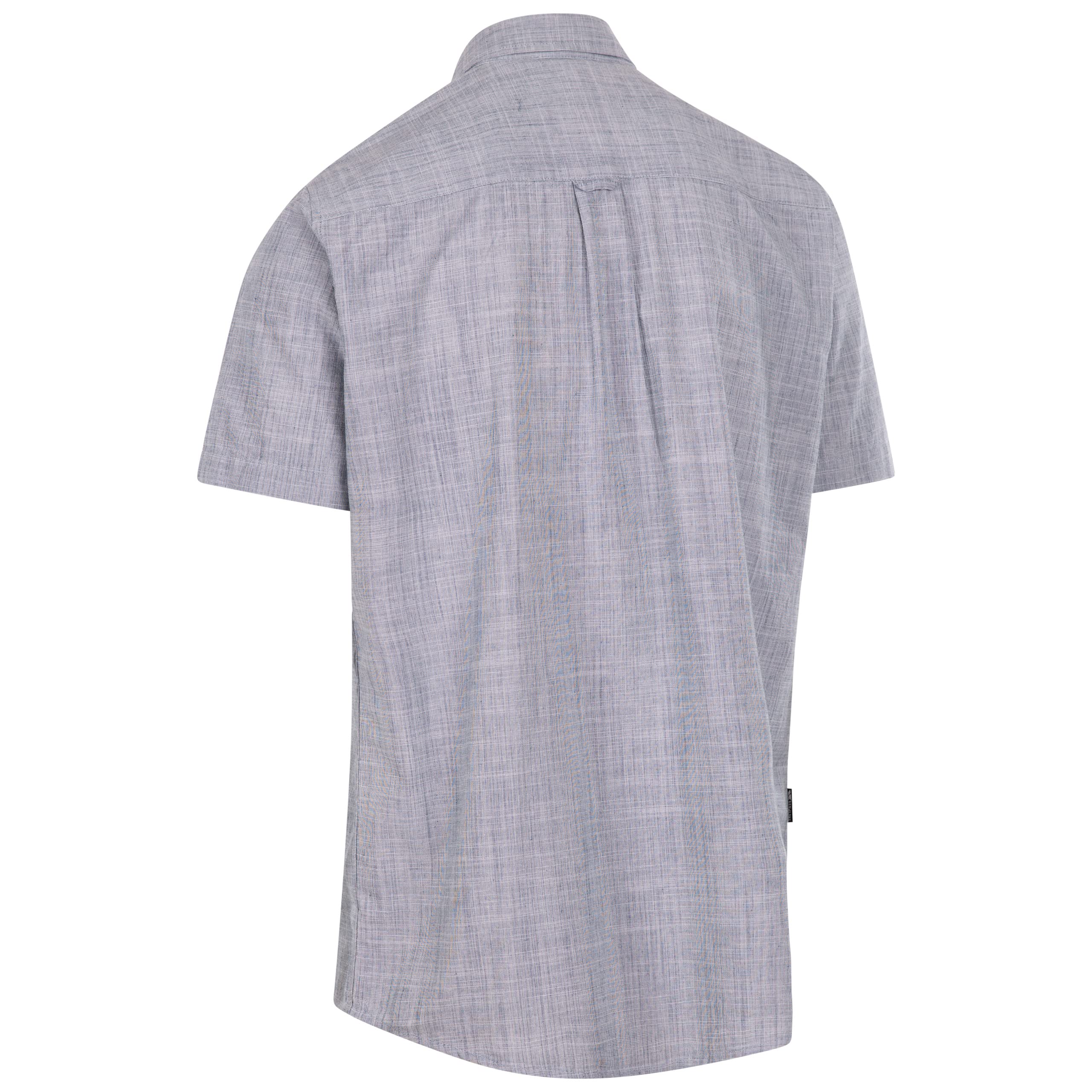 Trespass Camisa de Manga Corta para Hombre, de algodón, Informal, de Verano, con Botones
