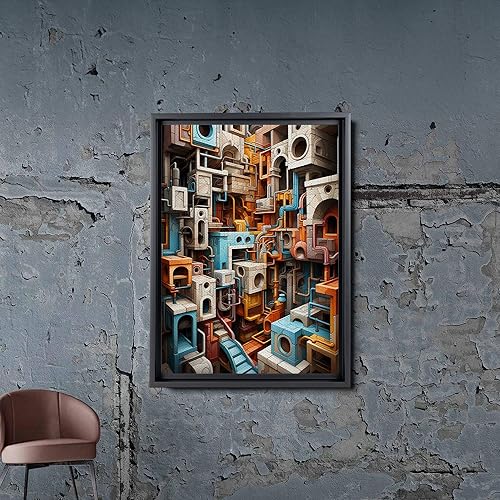 Miniatura 7 de Nature, Plants, boho wall hanging, Minimalist home artwork, Framed Canvas Print Wall Art Abstract Shapes Illustration, orange wall art, wedding