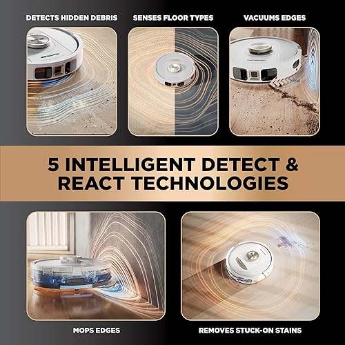 Miniatura 3 de Shark Robot aspiradora y trapeador, PowerDetect NeverTouch Pro, autovaciado, auto recarga con almohadilla de lavado y secado autolimpiante,