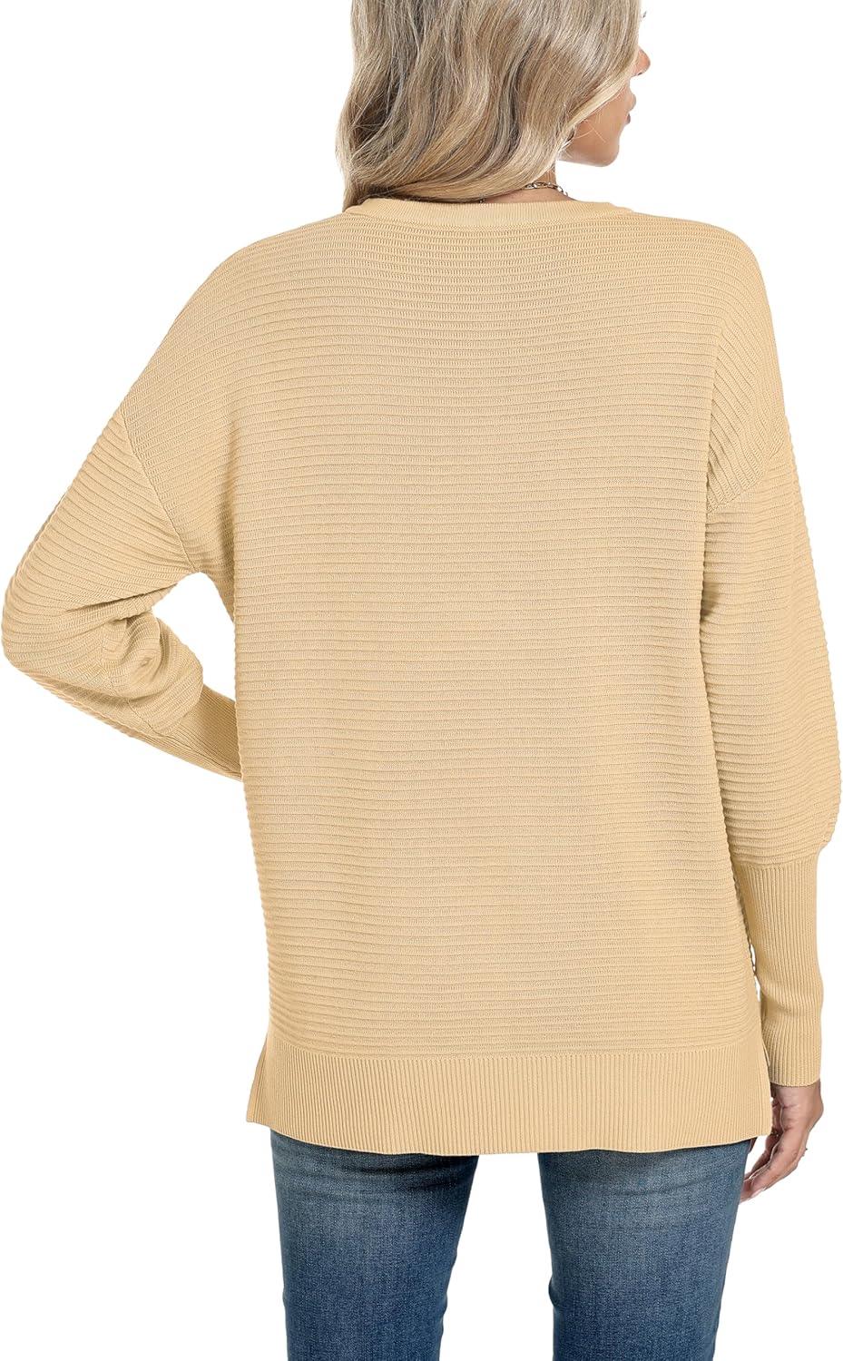 Motarto Women's Knit Sweater Casual Thin Long Sleeve Pullover V Neck Lightweight Sweatshirts Classic-Fit Tops for Spring Fall - Image 7