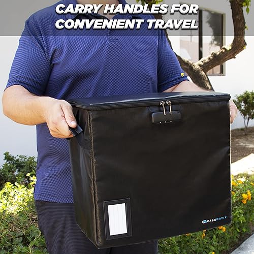 Miniatura 7 de CASEMATIX Almacenamiento de cómics graduado para 30 cómics de grado CGC, contenedor de cómics resistente al fuego con tres divisores internos de