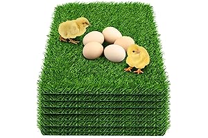8 Pack Washable Artificial Grass Chicken Nesting Box Pads - Keep Eggs...