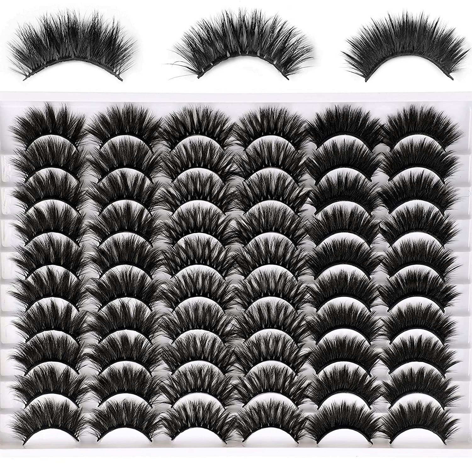 5D 20mm Lashes Faux Mink Eyelashes Fluffy Dramatic False Lashes Wholesale Pack